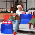 thumbnail image 3 of Set de Bolsas de Regalo PerKoop 40x50x13 cm Rayas Jumbo Azules 4 Pzs, 3 of 7