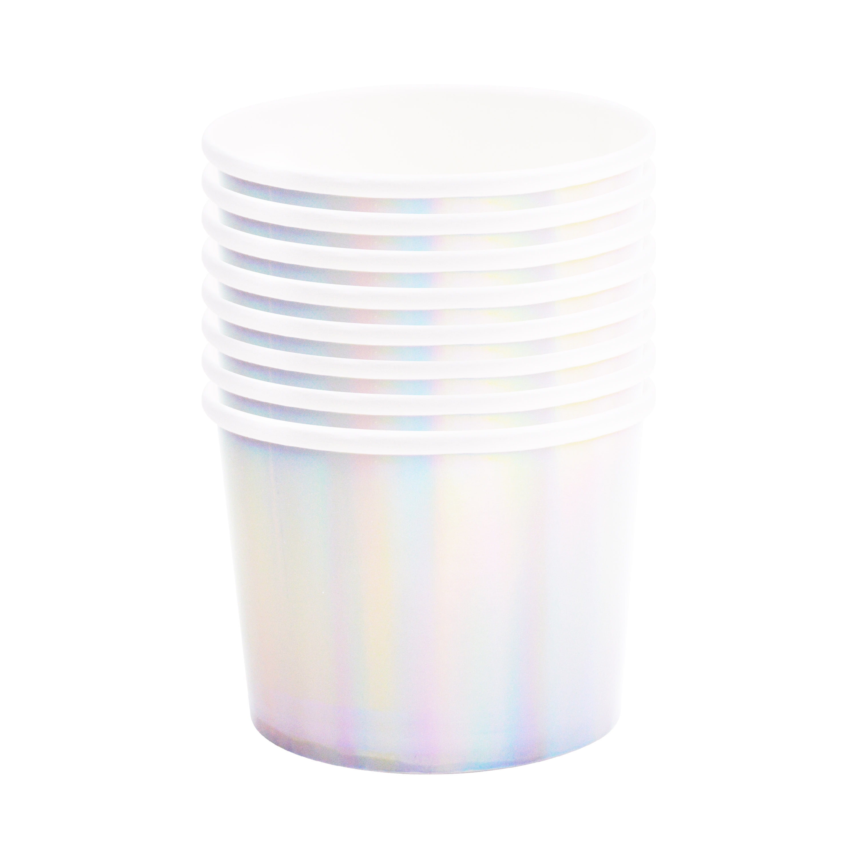 3.375 (Topper) x 2.625 in H, 9 Ounce Capacity, 8 Count Metallic Gold / Red / Iridescent  Disposable Paper Treat Cup, Christmas, Partyware, Holiday Time
