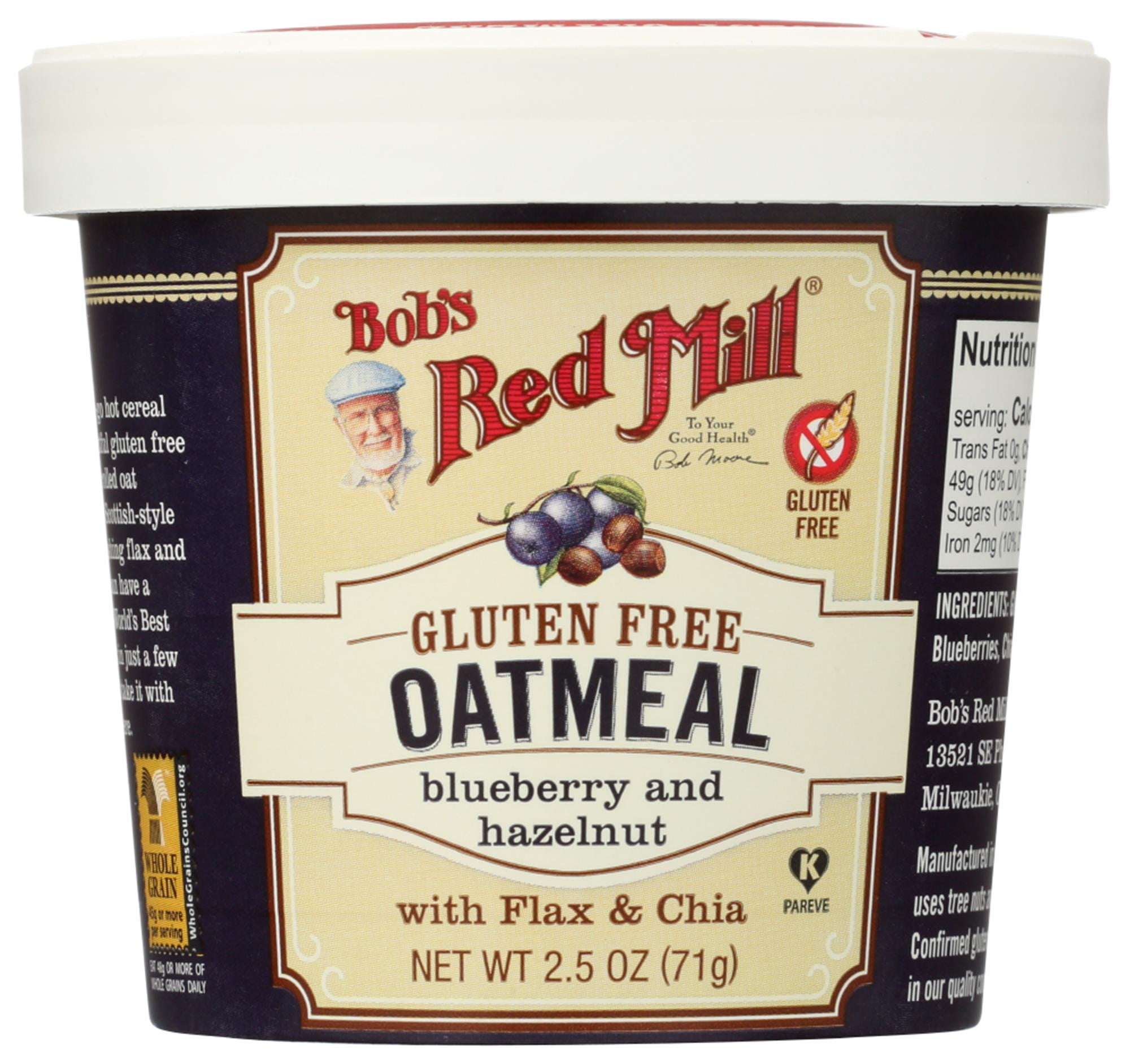 Photo 1 of Bob's Red Mill Blueberry & Hazelnut Gluten Free Oatmeal Cup, 2.5-ounce, Best by: 01/16/22