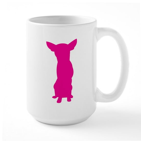 CafePress - Chihuahua Silhouette - 15 oz Ceramic Large White Novelty Mug