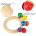 thumbnail image 3 of Sonajeros de madera seguros para bebés, juguetes educativos musicales tempranos para bebés, juguetes con forma de anillo, 3 of 10