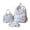 White, variant on Womens 3 Piece Backpack Set Large Capacity Casual Travel School Bookbag Back to School Backpack for Women