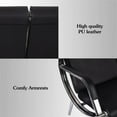 thumbnail image 4 of Kinbor 3 Seats PU Leather Office Guest Reception Bench, Black Steel Frame, 4 of 8