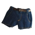 thumbnail image 3 of Rushawy 1/12 Scale Female Clothes Miniature Shorts for 6'' inch Female Action Figure Dark Blue, 3 of 9