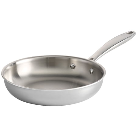 Tramontina Signature 8-Inch Tri-Ply Clad Stainless Steel Mirror Polished Small Fry Pan, Induction Ready, Oven-Safe