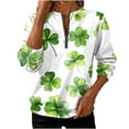 thumbnail image 3 of TaTaai Women's St. Patrick's Day Print Loose Fit Round Neck Sweatshirt Casual Long Sleeve Pullover Top Soft Polyester for Daily Streetwear Office Spring Fall Winter Gift, 3 of 5