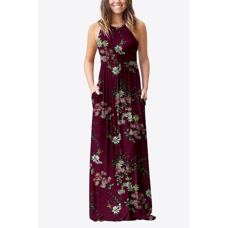 Empire Waist Sleeveless Dress with Pockets