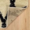 thumbnail image 5 of Moroccan Marrakes Ivory Rug 3 x 5 Modern Frieze Shag Geometric Design, 5 of 5
