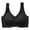 Black, variant on Women Solid Wireless Jelly Bra, Scalloped Neck Breathable Support Daily Underwear