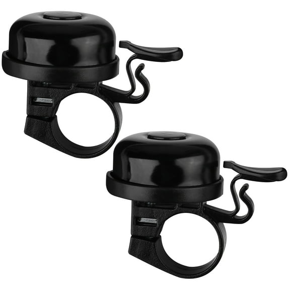 2 Pcs Ride Bike Ring Bicycle Bell Riding Accessories Child 5.5X5.5CM Black