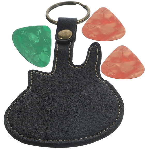 unbranded 1 Set Guitar Pick Holder Instrument Pick Container Keychain Holder With Pick