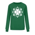 thumbnail image 4 of Rutainlusire Womens Trendy Loose St. Patricks Day Printed Sweatshirts Shirts Women's Fashion Casual St. Patrick's Day Print Round-Neck Long Sleeve Pullover Sweatshirt Top, 4 of 5