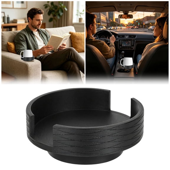 4 Inch Expandable Sofa Cup Holder Adapter, Universal Couch Drink Holder Insert for Mugs & Wine Glasses, Spill-Proof Storage for Armrest