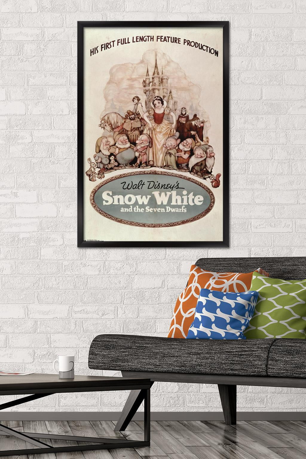 24X36 Disney Snow White - One Sheet Wall Poster, 24" x 36", Framed