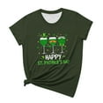 thumbnail image 6 of Midsumdr Womens Tops 2025 St. Patrick's Day Graph Printed Short Sleeves Tops Casual Spring Summer Pullover Loose Fit Blouse Tops, 6 of 6