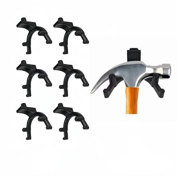 Armastuse 6 PCS Tool Hooks for Shed – U-Shaped Double Head Hangers, Garden Storage Shed Accessories for Organizing Tools, Shelves, and Outdoor Equipment