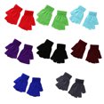 thumbnail image 3 of Guardurnaity 1 par de guantes sin dedos, cubierta de medio dedo de invierno para adultos, calentadores de manos de estilo Simple, cubiertas de manos tejidas guantes y mitones Vino rojo Guardurnaity AP009471-06, 3 of 6