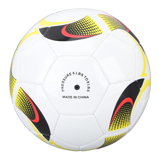 Balón de fútbol tamaño 5, patrón de maíz de PVC, balón de fútbol elástico, regalo para juego de práctica, niños y adultos, color blanco