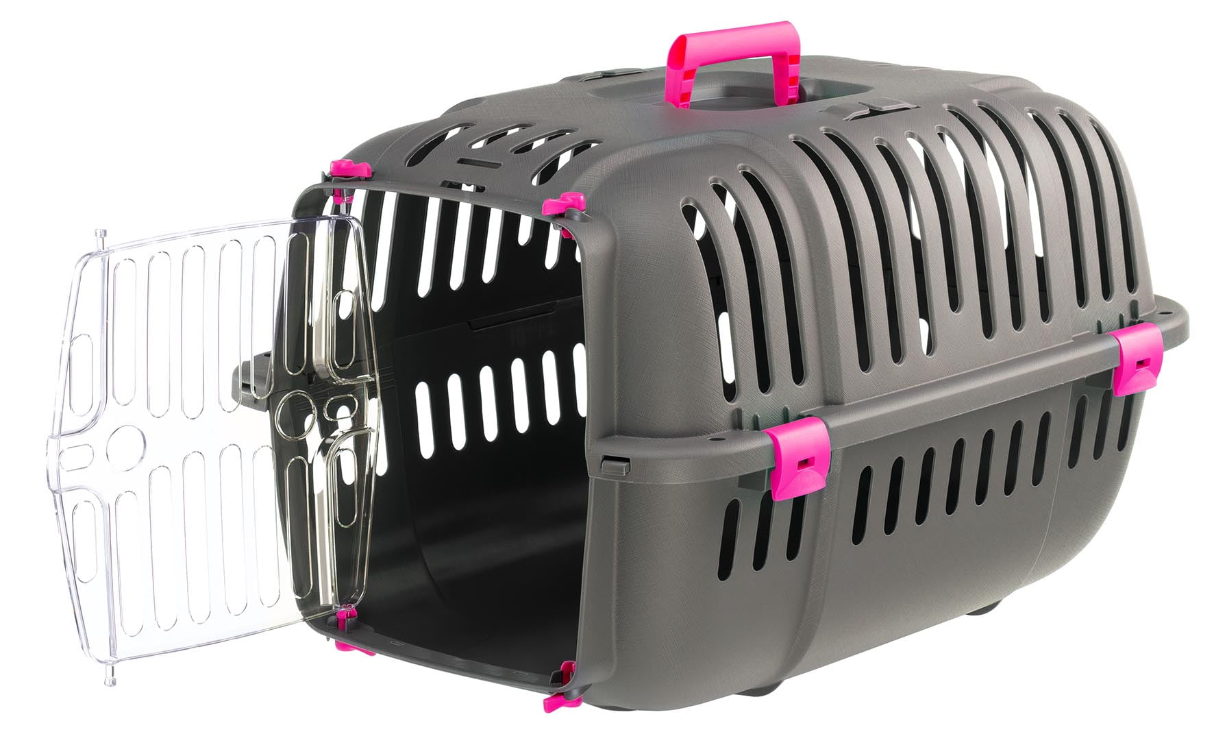 Ferplast Jet Pet Carrier: Value Dog Carrier Suitable for Toy Dog Breeds & Small Cats, 18.51L x 12.6W x 11.42H, Fuchsia