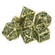 thumbnail image 5 of Juego De Dados, Juego De Dados De Metal Poliédrico Hueco Juego De Números Transparentes De Poliedro 7 Piezas Para Juegos De Rol ANGGREK Verde, 5 of 8