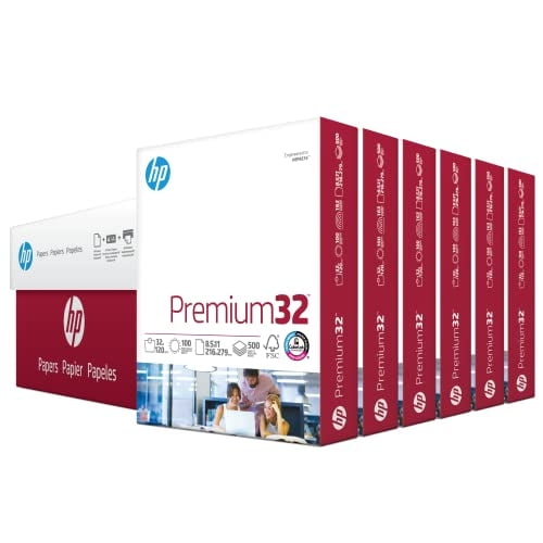 Papel para impresora HP Premium32, 8,5 x 11, 3000 hojas, 100 brillantes