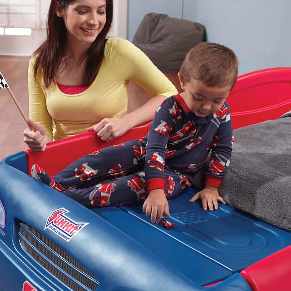 Step2 Stock Car Convertible Toddler to Twin Bed, Red and Blue - image 5 of 8