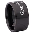 thumbnail image 6 of Buck Doe Cross Fish Hook Tungsten Carbide Ring, 6 of 9