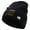 Navy, variant on US Army Retired Flag Embroidered 8 Inch Knitted Short Beanie - Black OSFM