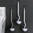 thumbnail image 4 of Yesbay Long Handle Toilet Brush S-Shaped Toilet Bowl Brush Strong Cleaning Power Wall-Mountable Bathroom Brush, 4 of 8