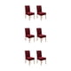thumbnail image 1 of Wosthever 2 fundas para sillas suaves y agradables a la piel, cinturón elástico para comedor, sin derramamiento, boda, vino tinto, 2 uds. Type1 NO1, 1 of 6