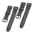 thumbnail image 2 of Correa de reloj Sunnimix de goma Hebilla de acero inoxidable Aeq-110W Sgw-400H AE-1200 Gris negro, 2 of 7