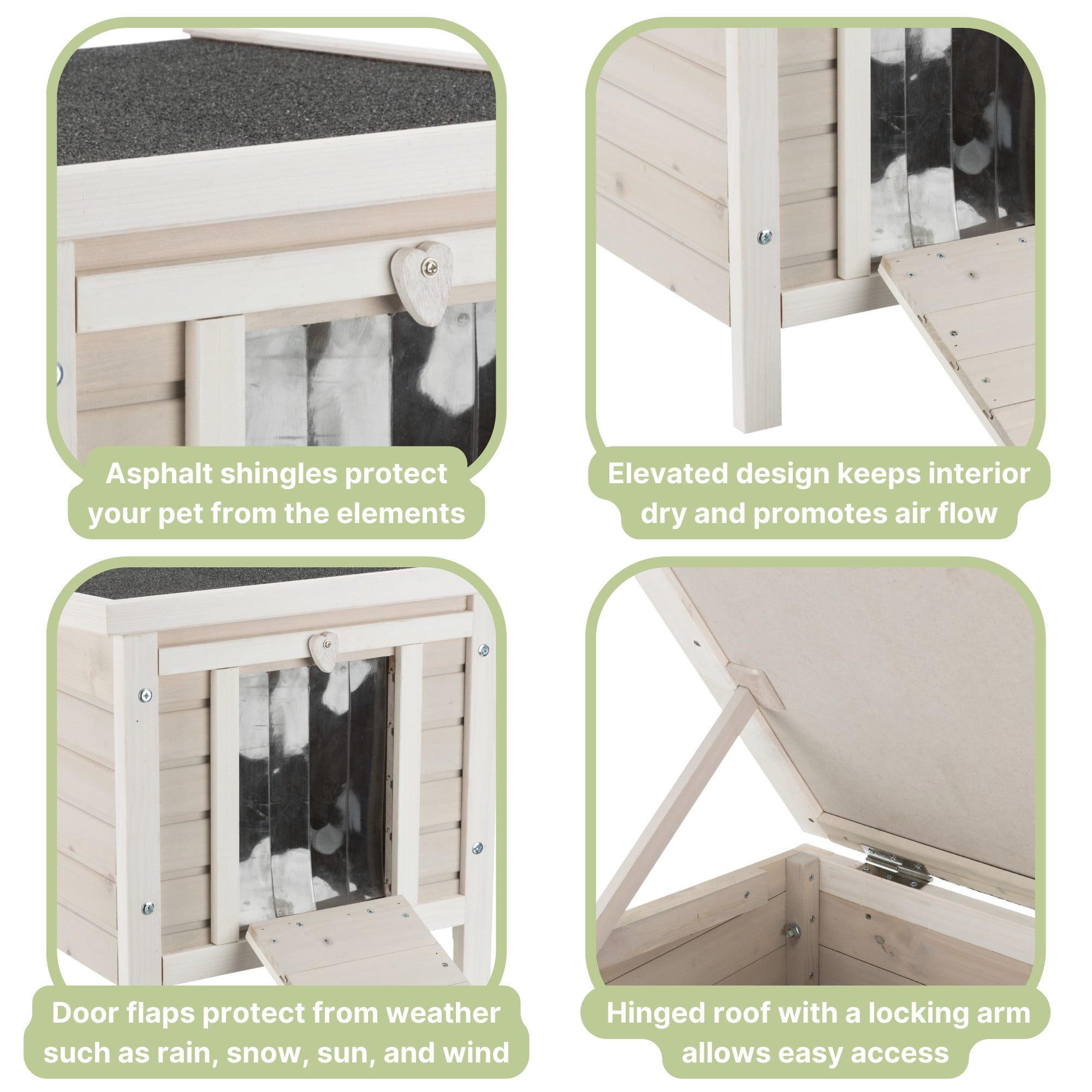 TRIXIE natura 1-Story Weatherproof Small Outdoor Cat House with