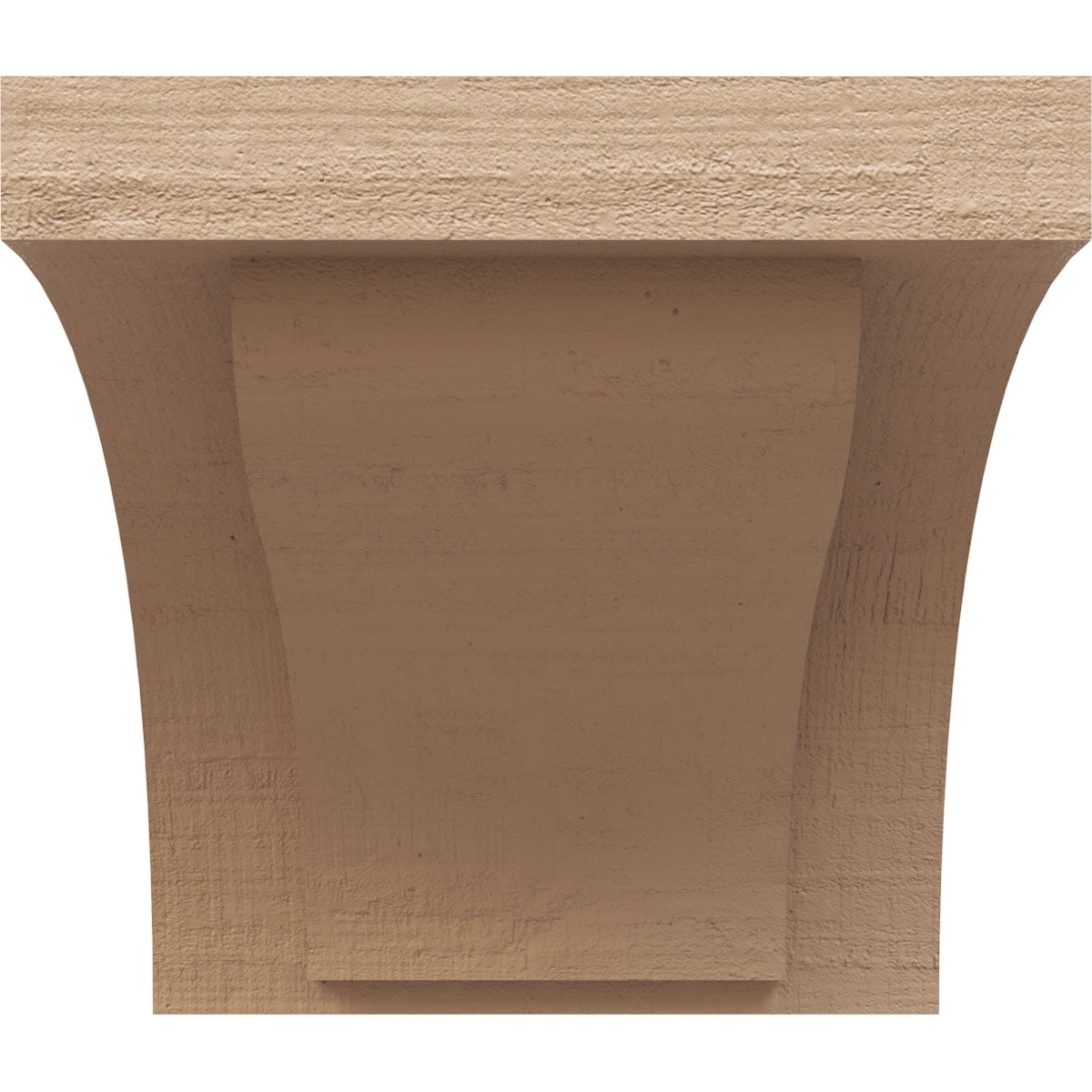 5"W x 5"D x 5"H Wide Helena Rough Cedar Woodgrain TimberThane Corbel, Primed Tan