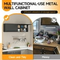 thumbnail image 4 of Metal Garage Wall Cabinet with Up-Flip Door, Garage Cabinets Wall Mounted with Adjustable Shelf, 25.6"H Metal Wall Cabinets for Garage Basement Pantry (Assembly Required, Black), 4 of 9