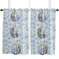 thumbnail image 4 of Thanksgiving Pumpkin Blue And White Pottery Retro Living Room The Bedroom Home Interior Room Decoration Drapes Kitchen Curtains, 4 of 6