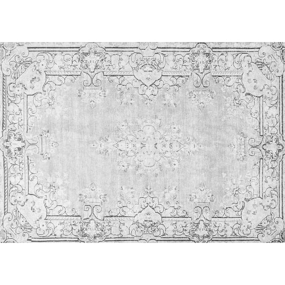 Ahgly Company Indoor Rectangle Persian Gray Bohemian Area Rugs, 5' x 7'