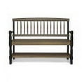 thumbnail image 6 of GDF Studio Kuhn Outdoor Acacia Wood Bench with Shelf, Gray and Black, 6 of 6