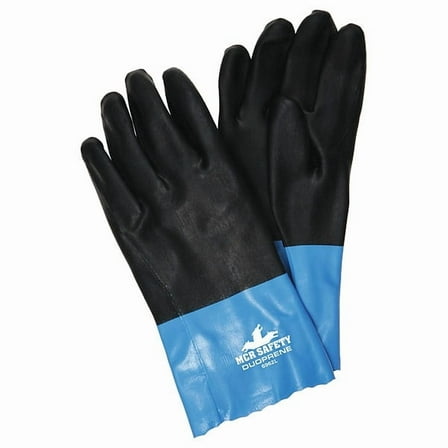 Mcr Safety Chemical Gloves,L,12"L,Blue/Blk,PR 6962L
