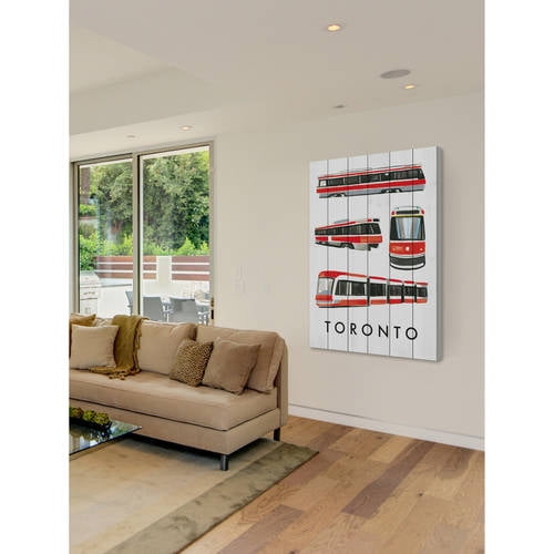 Marmont Hill 'Autobuses' by Molly Rosner Painting Print on White Wood