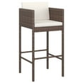 thumbnail image 3 of vidaXL Patio Bar Set Outdoor Bistro Set Bar Stool Bistro Table Poly Rattan, 3 of 9