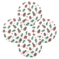 thumbnail image 6 of Round Plate Mat 15.4x15.4 Inchesx4 Placemat Table Mat Kitchen Mat Coffee Mat Fabric Thick, Strong Wear-Resistant, Heat Resistance Christmas Pine Cone3, 6 of 7