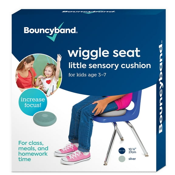 Bouncyband Little Wiggle Seat Sensory Cushion, Silver