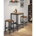 thumbnail image 2 of VASAGLE Bar Table Small Kitchen Table High Top Pub Table for Dining Kiichen Room Study Rustic Brown and Black, 2 of 7