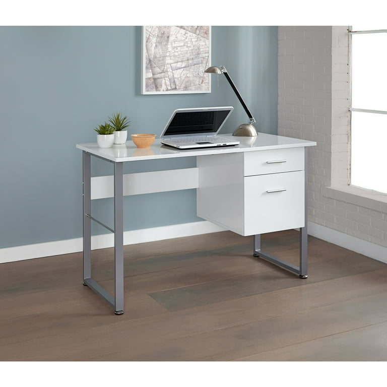 Realspace Halton 48 W Computer Desk White - Office Depot