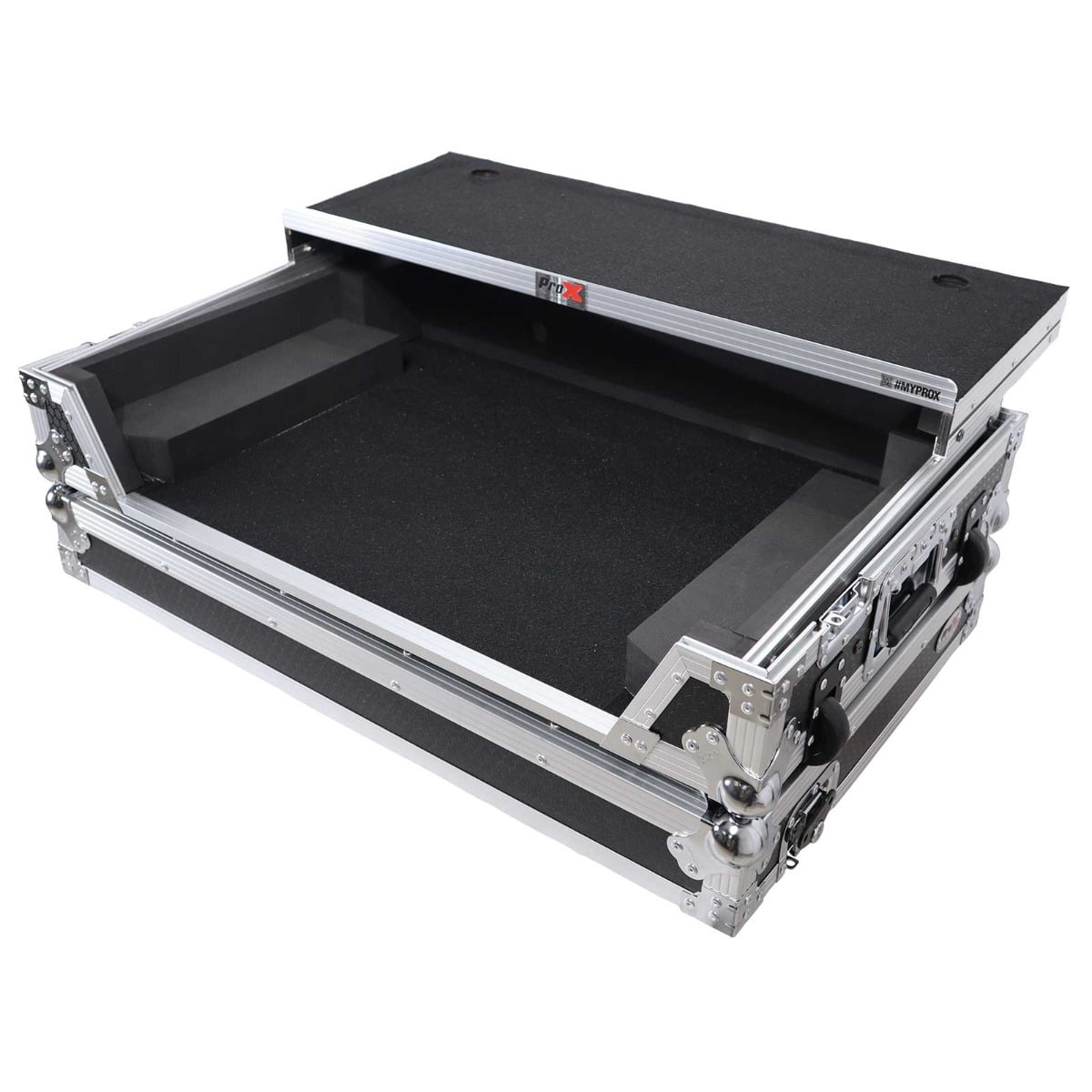 ProX XS-HIT7WLT ATA Flight Road Case for Hercules T7 Inpulse Controller with Laptop Shelf 1U Rack Space and Wheels