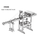 thumbnail image 2 of Modelo ensamblado de metal tridimensional, rompecabezas de bricolaje, vehículo de ingeniería, camión grúa de carga de punta larga COE, 2 of 6