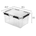 thumbnail image 4 of Sterilite 80 Qt Gasket Box, Stackable Plastic Storage Container with Lids, Black, 4 Pack, 4 of 12