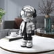 thumbnail image 2 of Estatua de astronauta, adorno, figurita, artesanía, juguetes, resina, regalo para decoración de escritorio Plata, 2 of 9