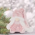 thumbnail image 6 of Pink Christmas Gnome Swedish Handmade Plush Gnomes Christmas Tree Gnome with Sequins Knitted Hat Home Holiday Ornaments Adorable Lucky Valentine Thanks Giving Day Xmas Gift Stuffed Gnomes, 6 of 8