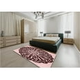 thumbnail image 4 of Ahgly Company Indoor Square Patterned Deep Rose Pink Area Rugs, 8' Square, 4 of 6